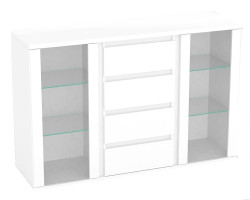Prosklená komoda rea amy 10 - bílá
