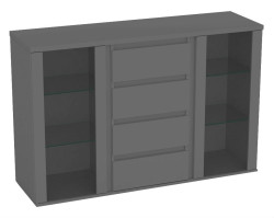 Prosklená komoda rea amy 10 - graphite