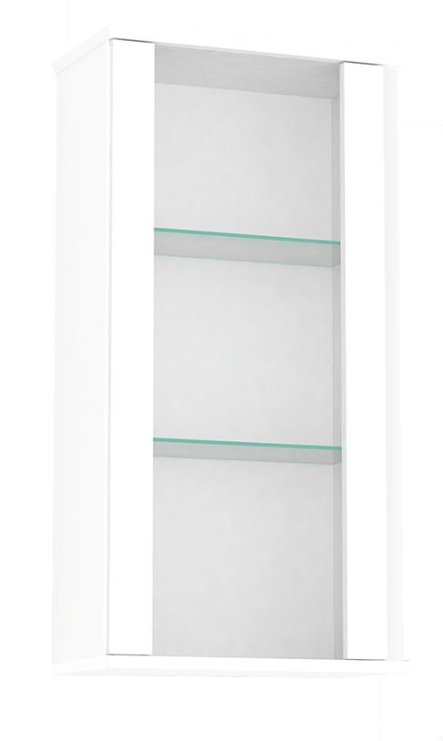 Prosklená závěsná skříňka rea amy 24 - bílá