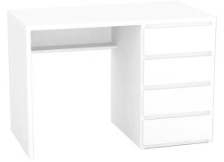 Psací stůl rea play 2, pravý - bílá