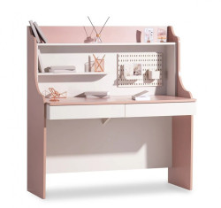 Psací stůl se zásuvkami viviana - růžová, bílá