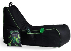 Puf diego - černá, zelená