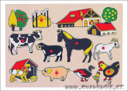 Puzzle na desce - statek