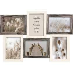RÁM NA OBRAZOVÉ KOLÁŽE, 6 foto, 46,5/32/1,8 cm