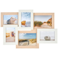 RÁM NA OBRAZOVÉ KOLÁŽE, 6 foto, 54/37/3 cm