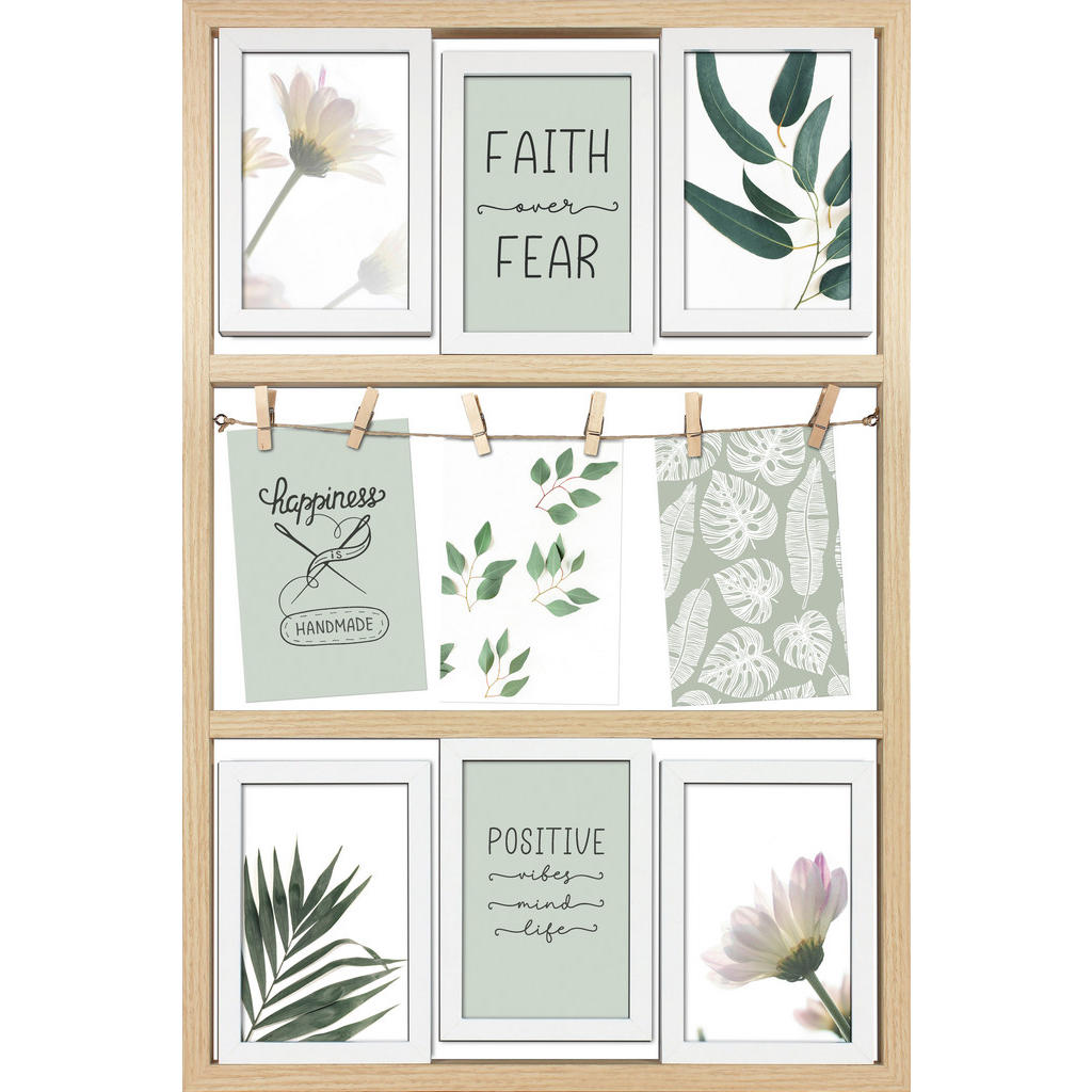 RÁM NA OBRAZOVÉ KOLÁŽE, 9 foto, 40/60/1.5 cm