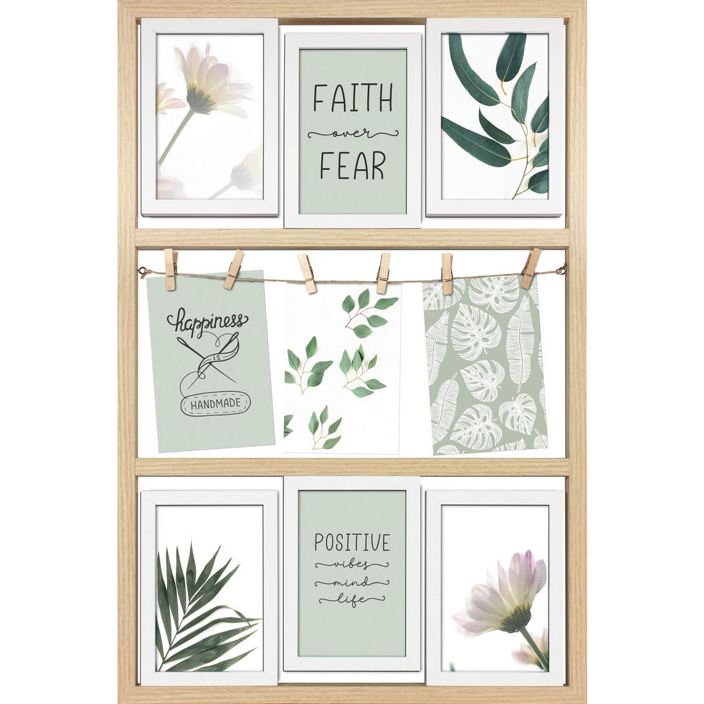 RÁM NA OBRAZOVÉ KOLÁŽE, 9 foto, 40/60/1.5 cm