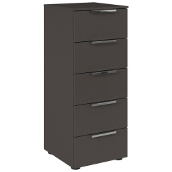 Rauch Möbel KOMODA, barvy grafitu, barvy chromu, 40/100/42 cm