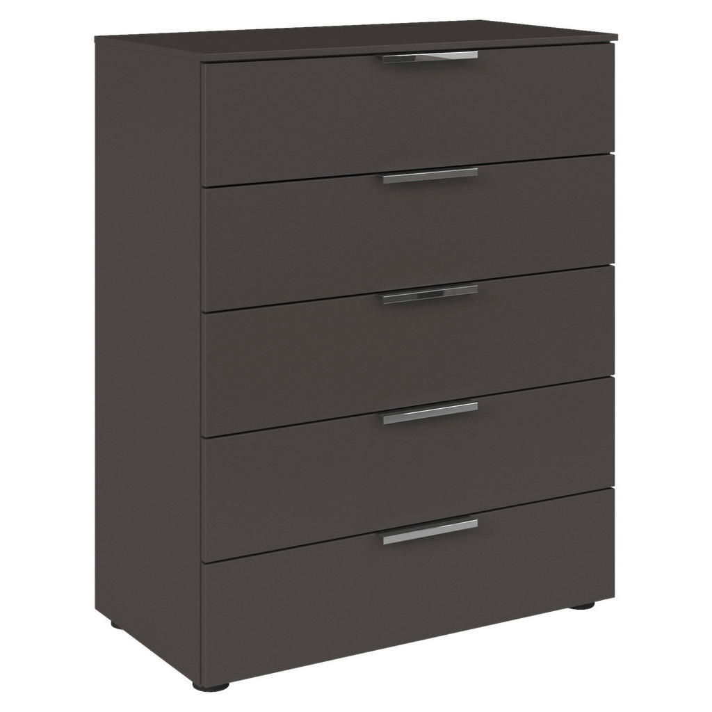 Rauch Möbel KOMODA, barvy grafitu, barvy chromu, 80/100/42 cm