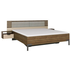 Rauch Möbel POSTELOVÁ SESTAVA, 180/200 cm, šampaňská, tmavý dub