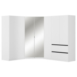 Rauch Möbel ROHOVÁ ŠATNÍ SKŘÍŇ, bílá, 208/197/253 cm