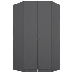 Rauch Möbel ROHOVÁ ŠATNÍ SKŘÍŇ, šedá, 117/229/117 cm