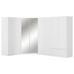 Rauch Möbel ROHOVÁ ŠATNÍ SKŘÍŇ, bílá, 208/197/298 cm