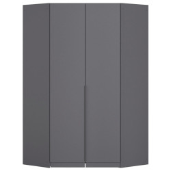 Rauch Möbel ROHOVÁ ŠATNÍ SKŘÍŇ, šedá, 117/229/117 cm