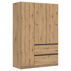 Rauch Möbel ŠATNÍ SKŘÍŇ S OTOČNÝMI DVEŘMI, 136/197/54 cm