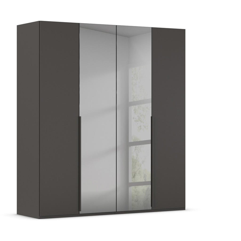 Rauch Möbel ŠATNÍ SKŘÍŇ S OTOČNÝMI DVEŘMI, barvy grafitu, šedá, 201/223/61 cm