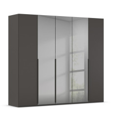 Rauch Möbel ŠATNÍ SKŘÍŇ S OTOČNÝMI DVEŘMI, barvy grafitu, šedá, 251/223/61 cm