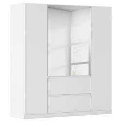 Rauch Möbel ŠATNÍ SKŘÍŇ S OTOČNÝMI DVEŘMI, barvy stříbra, bílá, 181/197/54 cm