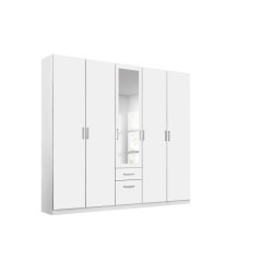 Rauch Möbel ŠATNÍ SKŘÍŇ S OTOČNÝMI DVEŘMI, bílá, 226/229/54 cm