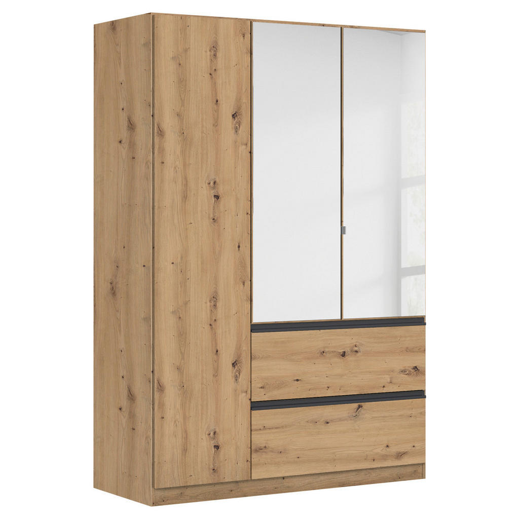 Rauch Möbel ŠATNÍ SKŘÍŇ S OTOČNÝMI DVEŘMI, dub artisan, 136/197/54 cm