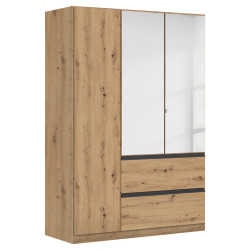 Rauch Möbel ŠATNÍ SKŘÍŇ S OTOČNÝMI DVEŘMI, dub artisan, 136/197/54 cm