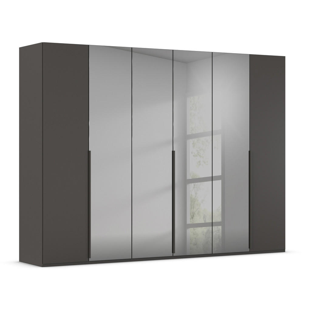 Rauch Möbel ŠATNÍ SKŘÍŇ S OTOČNÝMI DVEŘMI, barvy grafitu, šedá, 301/223/61 cm