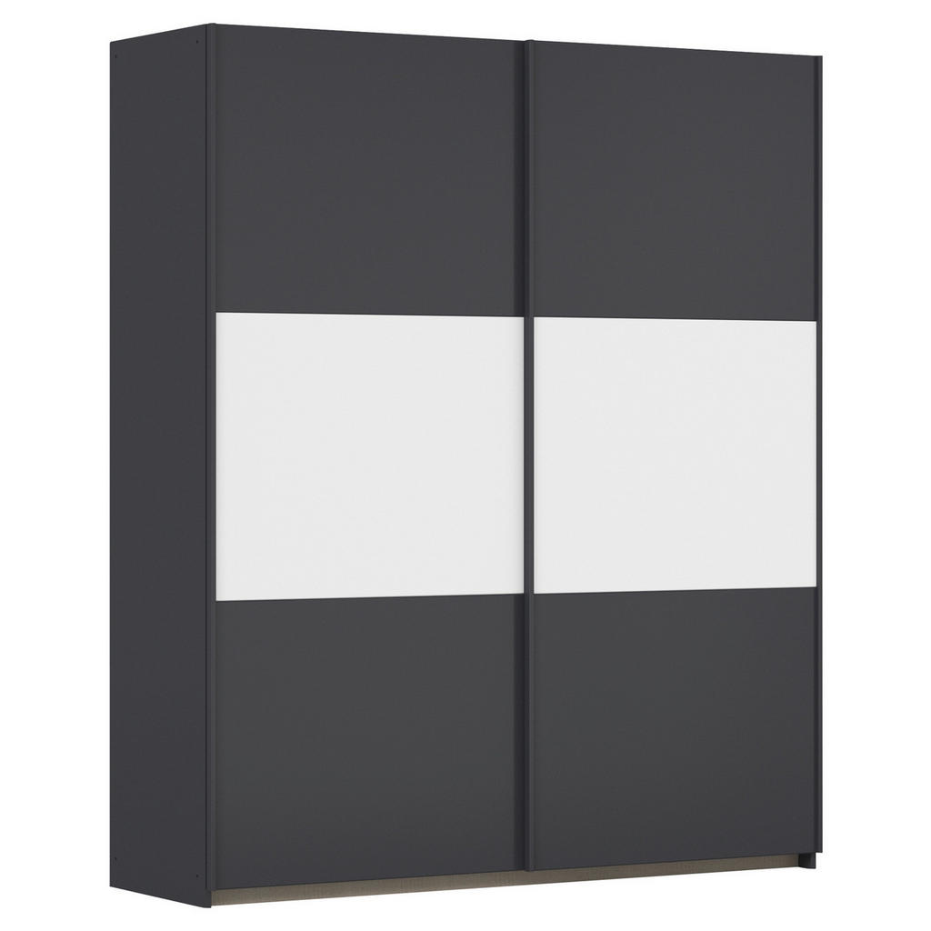 Rauch Möbel SKŘÍŇ S POSOUVACÍMI DVEŘMI, šedá, bílá, barvy hliníku, 175/210/59 cm