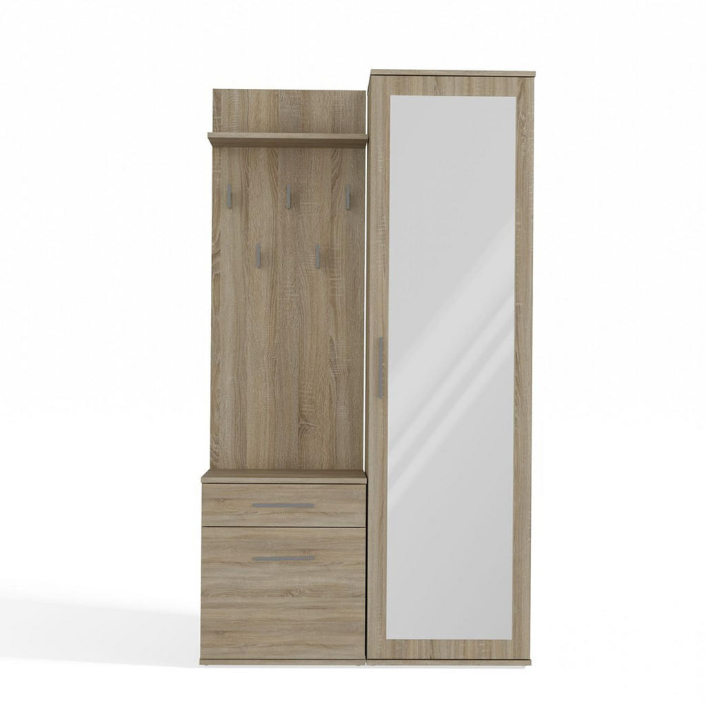 RAUMHIRSCH FURNITURE GARDEROBE moderní se zrcadlem skříň Duo Sonoma 100/180/35