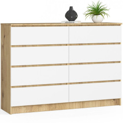 RAUMHIRSCH FURNITURE KOMODA dub Artisan, bílá 99/138/40