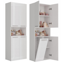 RAUMHIRSCH FURNITURE KOUZELNA SKŘÍŇKA Bílá, lesklá bílá 60/174/30