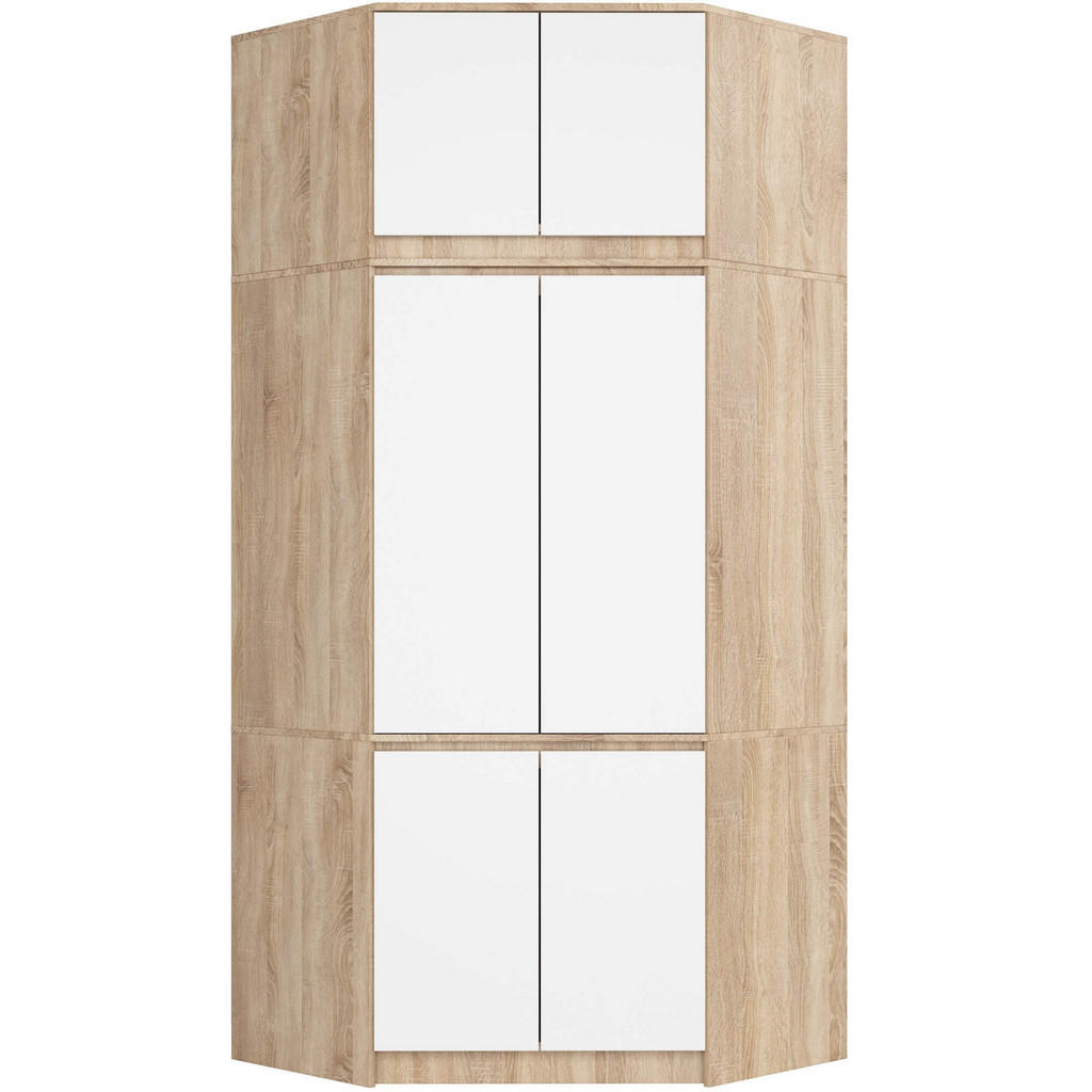 RAUMHIRSCH FURNITURE ŠATNÍK dub Sonoma, bílá 235/100/50