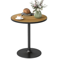 Redom JÍDELNÍ stůl Ø70/76 cm s deskou v dekoru dubu, stabilní podstavec a protiskluzové podložky, Dub