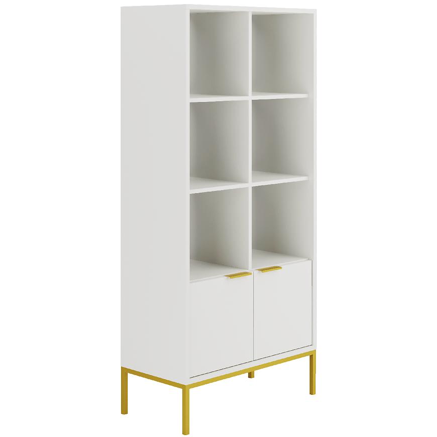 Regál  Austin Bílý/Zlatý
