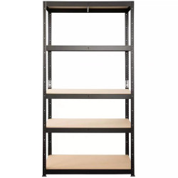 Regál bezšroubový černý 179x80x40 cm 200 kg