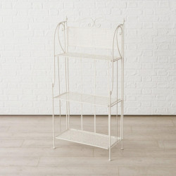 REGÁL, bílá, železo, 59,6/29,2/120 cm