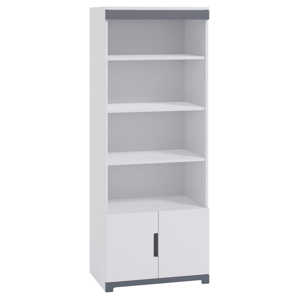 REGÁL DO DĚTSKÉHO POKOJE, šedá, bílá, 70/180,5/44 cm
