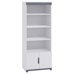 REGÁL DO DĚTSKÉHO POKOJE, šedá, bílá, 70/180,5/44 cm