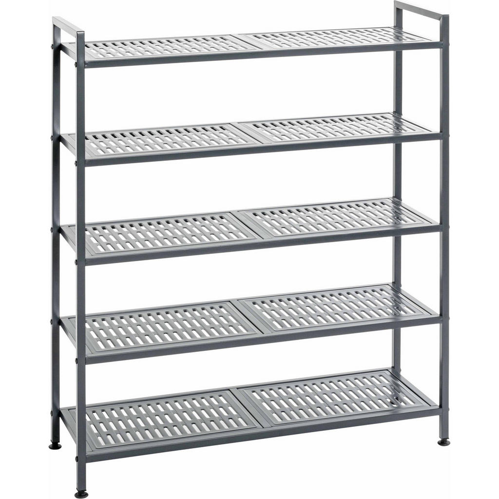 REGÁL NA BOTY, antracitová, 73/90/25 cm