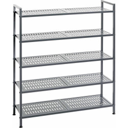 REGÁL NA BOTY, antracitová, 73/90/25 cm