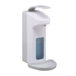 Relaxdays DÁVKOVAČ Bílá Šedá nástěnný na dezinfekci a mýdlo 1000 ml ABS