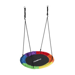 Relaxdays HOUPAČKA barevná s polštářem a madly 100 cm