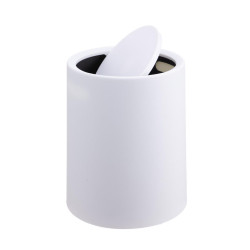 Relaxdays KOŠ Bílý s výklopným víkem 6 l plast