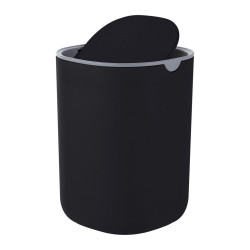 Relaxdays KOŠ Černý na odpadky 1,5 l plast víko 360°