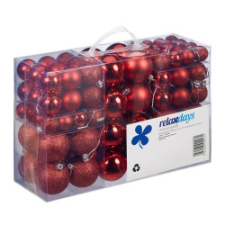 Relaxdays KOULE Červené 100-ks sada plast