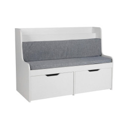 Relaxdays LAVICE bílá šedá dětská se 2 zásuvkami 70/100/45 cm