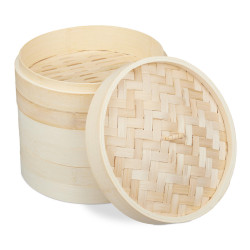 Relaxdays NAPAŘOVAČ Přírodní bambus 3-patra 24 cm