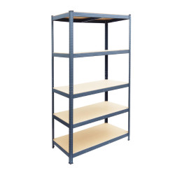 Relaxdays REGÁL Antracit těžkotonážní 5 polic 180 cm