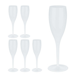 Relaxdays SKLENICE Bílá 6er-Set plast 100 ml