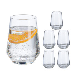 Relaxdays SKLENICE Transparentní 6-ks-set sklo 390 ml