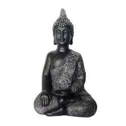 Relaxdays SOCHA antracitová Buddha polyresin